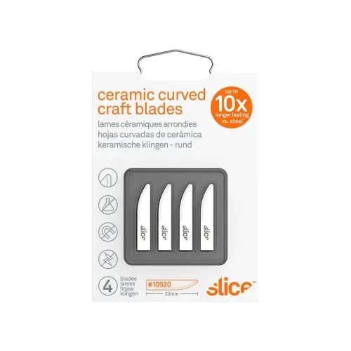 Slice Craft blade, curved edge, rounded tip 4 pcs in a packaging