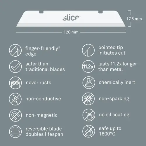 Slice Industrial knife blade 10539 with pointed tip - description