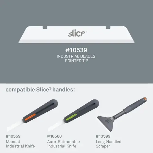 Slice ceramic Industrial knife blade 10539 with pointed tip - suits the following knives
