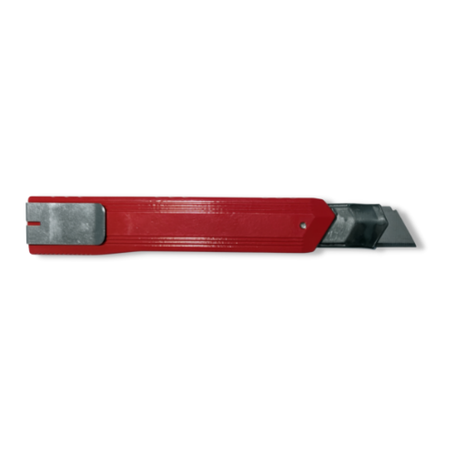 Brytbladskniv 18mm standard aluminiumhandtag med stålskena - baksida - Sollex