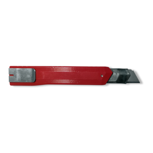 Cutter à lame sécable 18 mm standard manche aluminium avec rail en acier - dos - Sollex