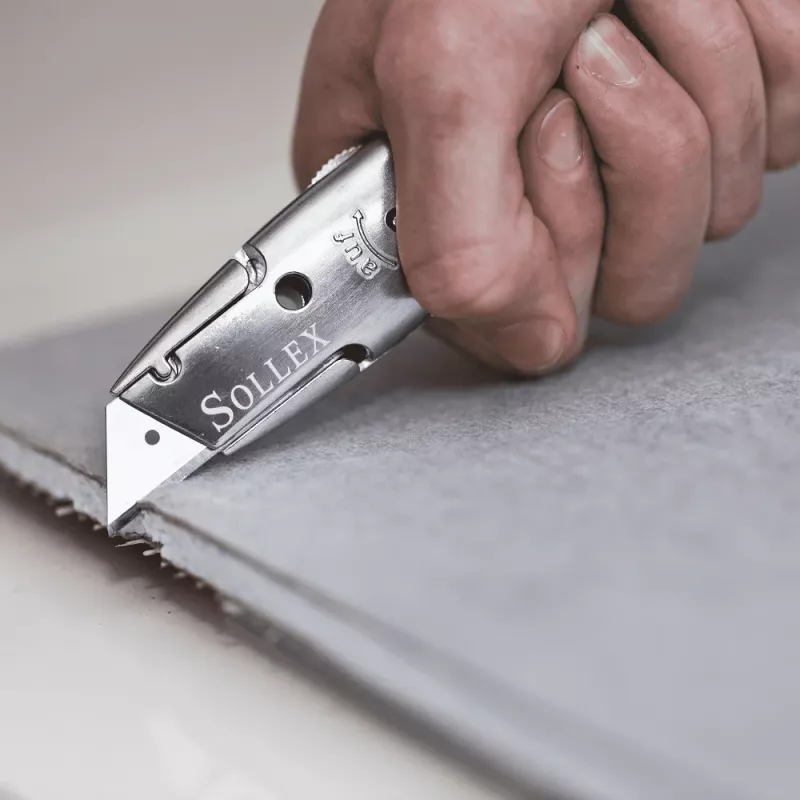 Delfinkniv med långt knivblad 975P för att säkert skära byggmaterial - Köp verktygsknivar online från Sollex