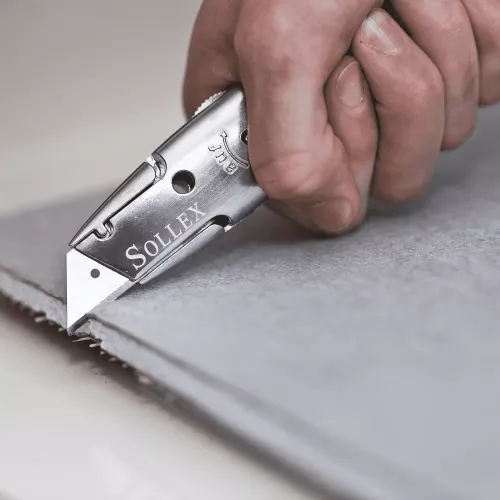 Dolphin knife with long utility blade 975P to cut safely construction material - Buy utility knives online from Sollex