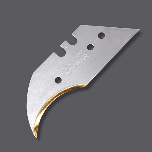 Sollex concave utility blade 16PT with titanium coated blade edge