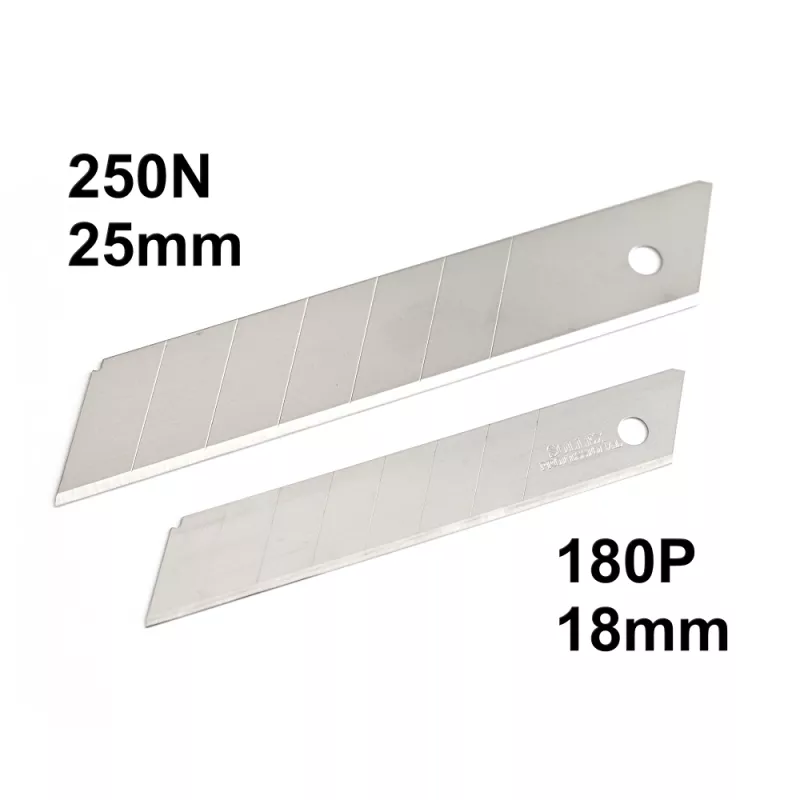 The difference / comparison between 18 and 25mm snap off blades - SOLLEX