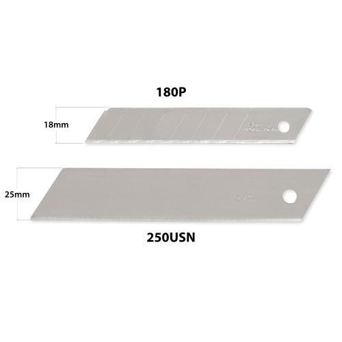 DIfference between 18mm and 25mm snap off blades - SOLLEX