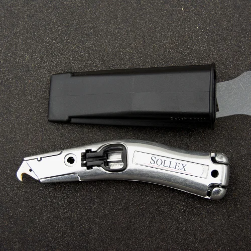roofing knife 2000 for cutting roofing board, surface board, backing board, canvas with knife holster - Sollex