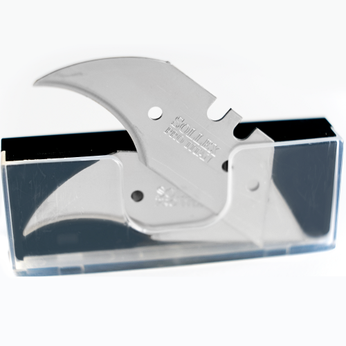 Sollex 10 pièces de lames concaves 16P dans un emballage pratique pour les professionnels à utiliser dans les couteaux à moquette et les couteaux de bricolage