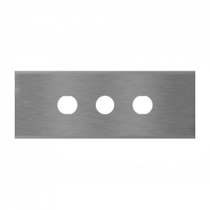 Lame de rasoir industrielle droite de 60 mm de long avec 3 trous pour le refendage et la transformation de matériaux souples