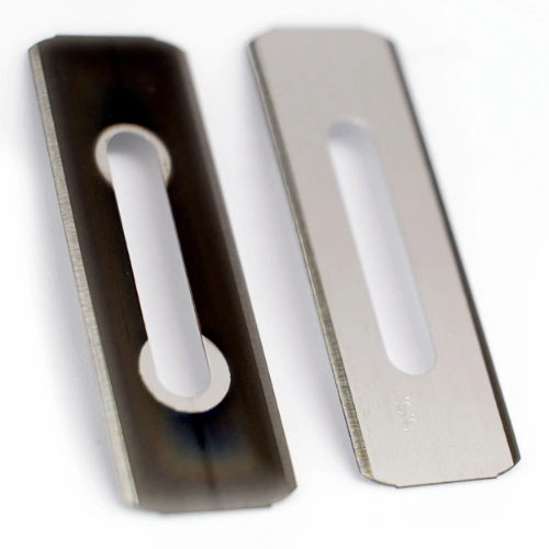 Sollex 5X slitting razor blades ceramic coated to cut plastic film, e.g. stretch, pallet, agricultural film, packaging, construction, cover, shrink film, laminate
