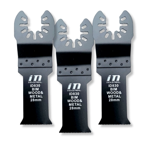 Lame de scie multitool 28 mm, lot de 3 en bimétal pour Fein Multimaster (pas Starlock), Bosch, DeWalt, Milwaukee, Makita, etc. - Sollex