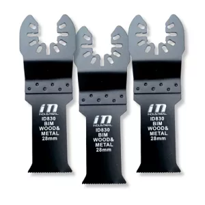 Multisågblad 28mm 3-pack i bi-metall för Fein Multimaster (ej Starlock), Bosch, DeWalt, Milwaukee, Makita mm - Sollex