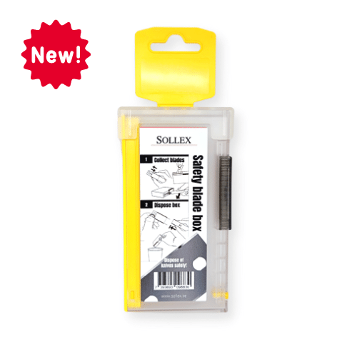 Safety blade box säkerhetsbox för använda knivblad 988 - Den nya produkten hos Sollex.se