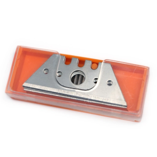 Lame trapézoïdale Sollex 9H 52 mm avec grand trou Ø7 mm pour couteaux de sécurité et machines à usage industriel