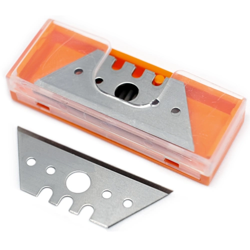 Sollex trapezoid blade 9H 52mm with big hole Ø7mm for safety knives, machines for industrial use