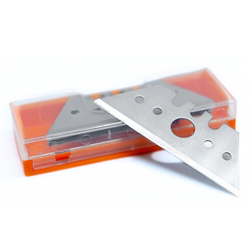 Sollex trapezoid blade 9H 52mm with big hole diameter 7mm for safety knives, machines for industrial use