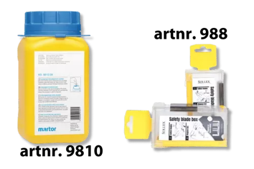 återvinningsbehållare som säkert kan förvara och hantera dina använda knivblad - Martor - Sollex blogg