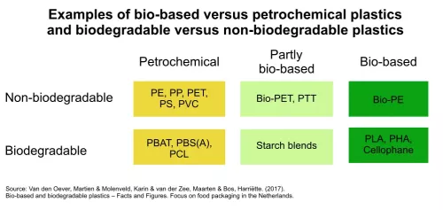 Examples of bio-based versus petrochemical plastics and biodegradable versus non-biodegradable plastics - Sollex BLog