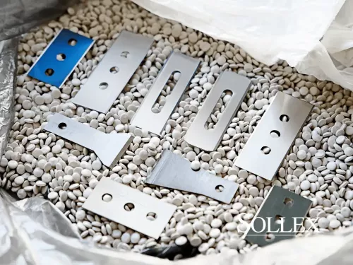 Sollex blades and knives for manufacturing flexible packaging and recycling