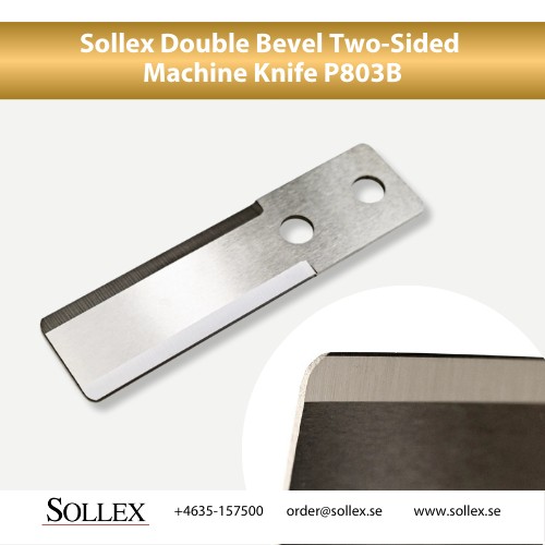 Double 2 Bevel 2-Sided Heavy Duty Robust Machine Knife Sollex P803B for Roofing Paper Manufacturing