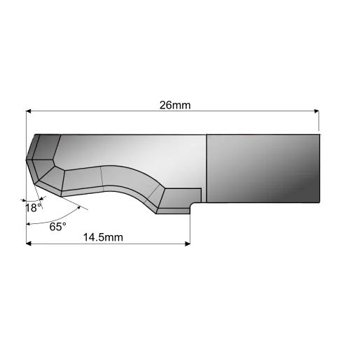 Drawing of a Zund plotter knife Z202 5209985 - Sollex