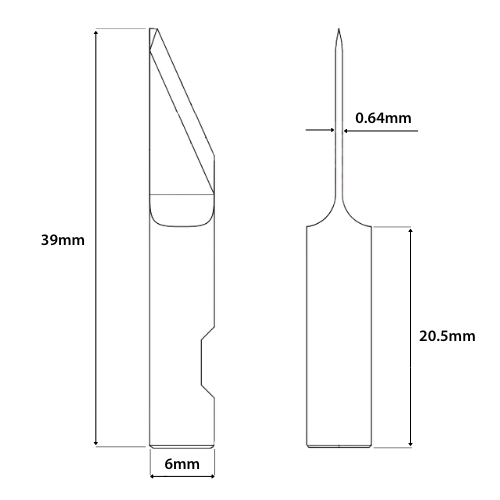 Oscillating knife BLD-SR6223 - Dimensions / Drawing - Sollex