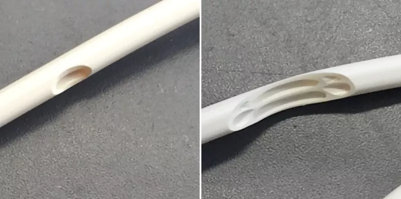 Latex tubing when cut - example - sollex