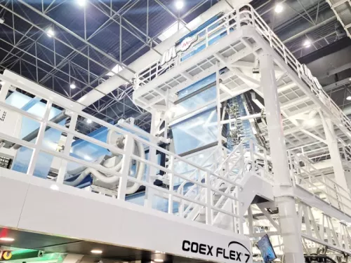 Macchi 7-layer coex flex blown plastic film line for barrier film at K2025 - Sollex blog