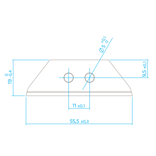 Lame Martor 160099 pour Secunorm 610 XDR, Profi25, Secupro 625 : dessin - Sollex