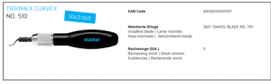 Martor 510 Trimmex curvex har utgått
