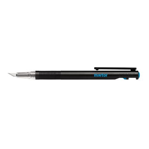Safety knife in pen shape - pen knife has a retractable blade for continuous safe use