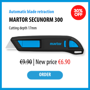 Martor Secunorm 300 safety knife with reduced price by 30% - Sollex April offer