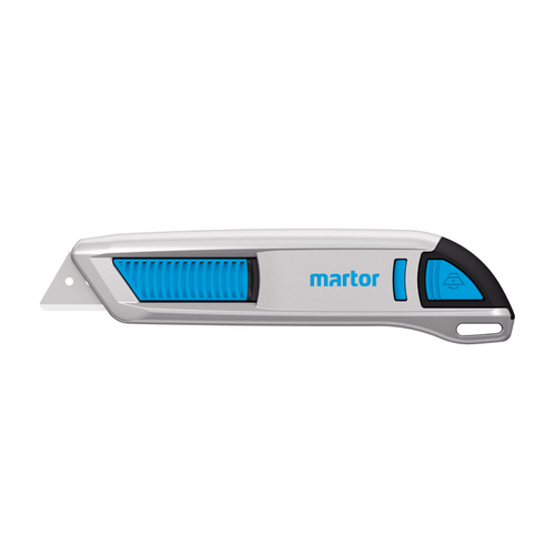 Cut with knife blade in Carton, Plastic film, tape, rough textile easy with Martor Secunorm new safety knife