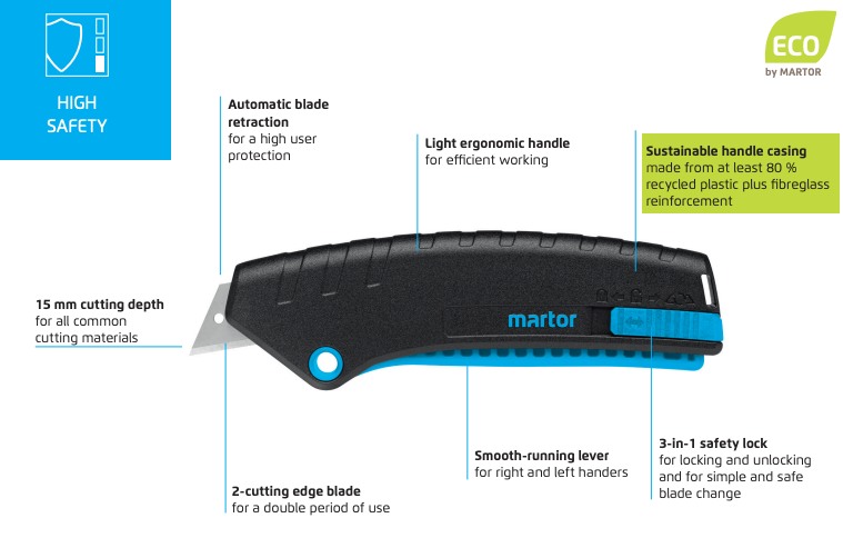 Martor Secunorm Mizar 125001 caractéristiques et avantages - Sollex