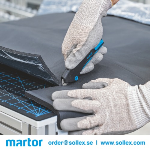 Martor Secunorm Mizar safety knife 125001 cuts foam rubber plastic - Sollex