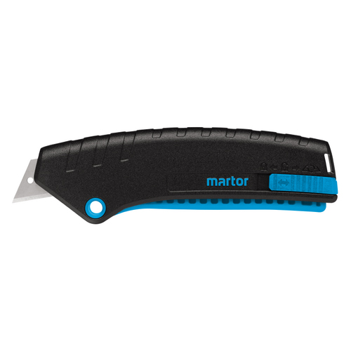 Safety knife Secunorm Mizar from Martyr - Knife blade retractable from handle easy squeeze-grip.