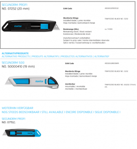 Martor secunorm profi 07525 kniv har utgått - Sollex blogg