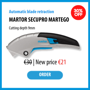 Martor Secupro Martego safety knife with reduced price by 30% - Sollex April offer