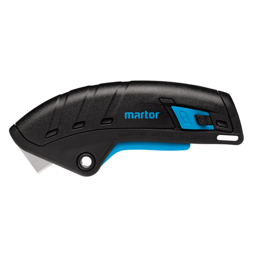 Martor Secupro Merak 124001 - couteau de sécurité avec poignée à serrage et lame à retrait automatique - Sollex