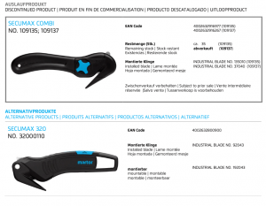 Martor Secumax Combi 109135 och 109137 har utgått - Sollex blogg