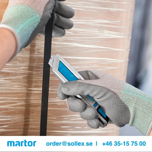 Martor Secunorm 500 coupe le plastique, les bandes de cerclage, le ruban adhésif, les emballages - Sollex
