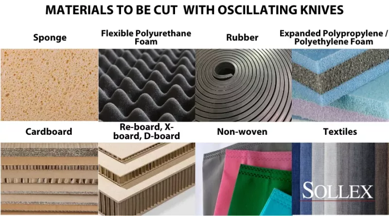 Materials to Be Cut with an Oscillating Knife - Sollex