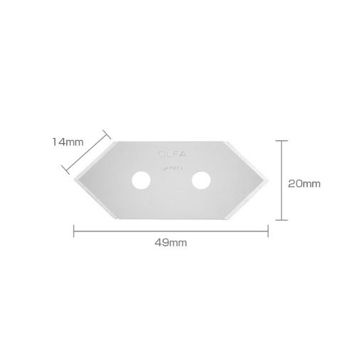 matta skärblad Olfa MCB-1 för Olfa MC-45, MC-45/2B, MC-45/DX - mått - Sollex