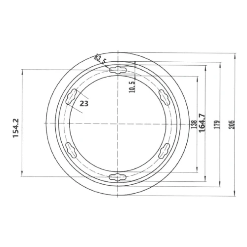 Underkniv Ø205x138mm P804B - ritning - Underkniv för att längsskära tufft material - Sollex