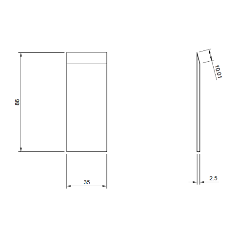 Sollex P863 kniv - Specialblad i extremt verktygsstål - mått