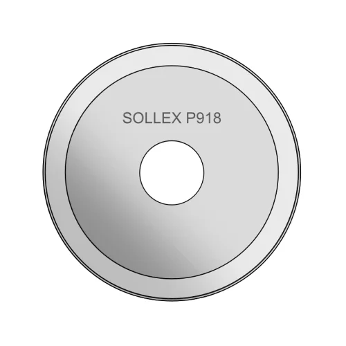 Circular knife diameter 90mm 22mm 1mm - polished edge Ra 0.25 - Drawing - Sollex
