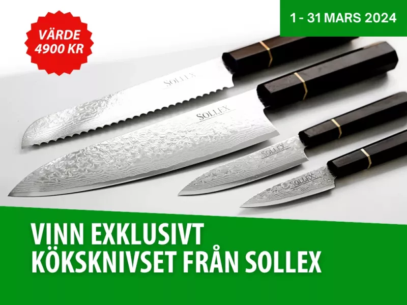 Påskkampanj 2024 - vinn 4 proffsköksknivar - Sollex