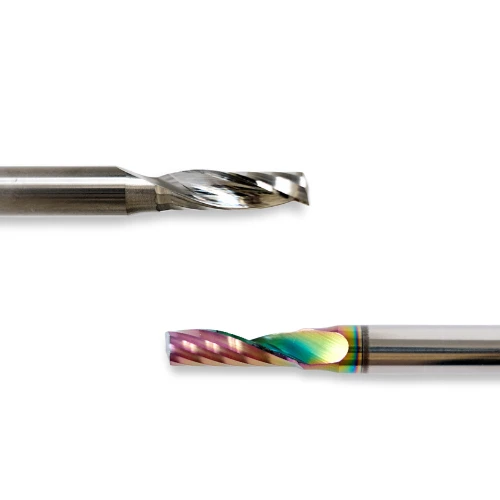 Sollex coated R505 and uncoated R205 router bits routing diameter 5mm for CNC cutting digital systems e.g. Zund, Summa, Esko