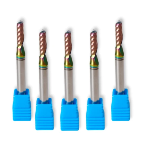 Sollex coated R505 router bits 5pcs routing diameter 5mm for CNC cutting digital systems e.g. Zund, Summa, Esko