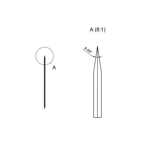 Sollex Circular knife Ø71mm R71 71x10x1.3mm - Blunt grinding - Drawing